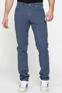 CARRERA - UOMO PANTALONE BLU AVIO IN TELA 5 TASCHE