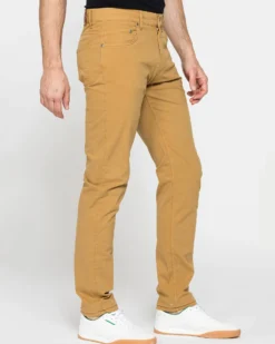 CARRERA - UOMO PANTALONE SENAPE IN TELA 5 TASCHE