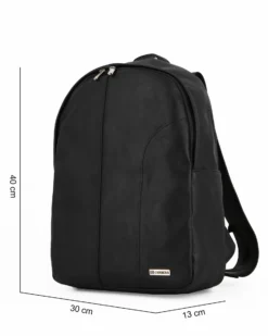 CARRERA - Zaino ufficio nero con tasca porta pc/tablet