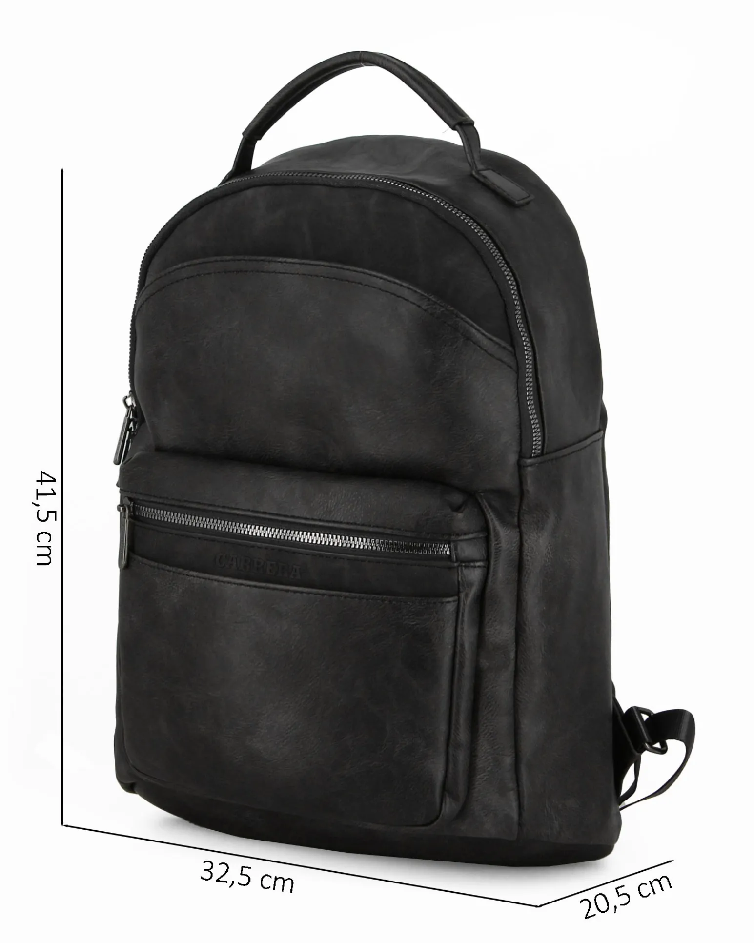 CARRERA - Zaino ufficio nero con due tasche frontali