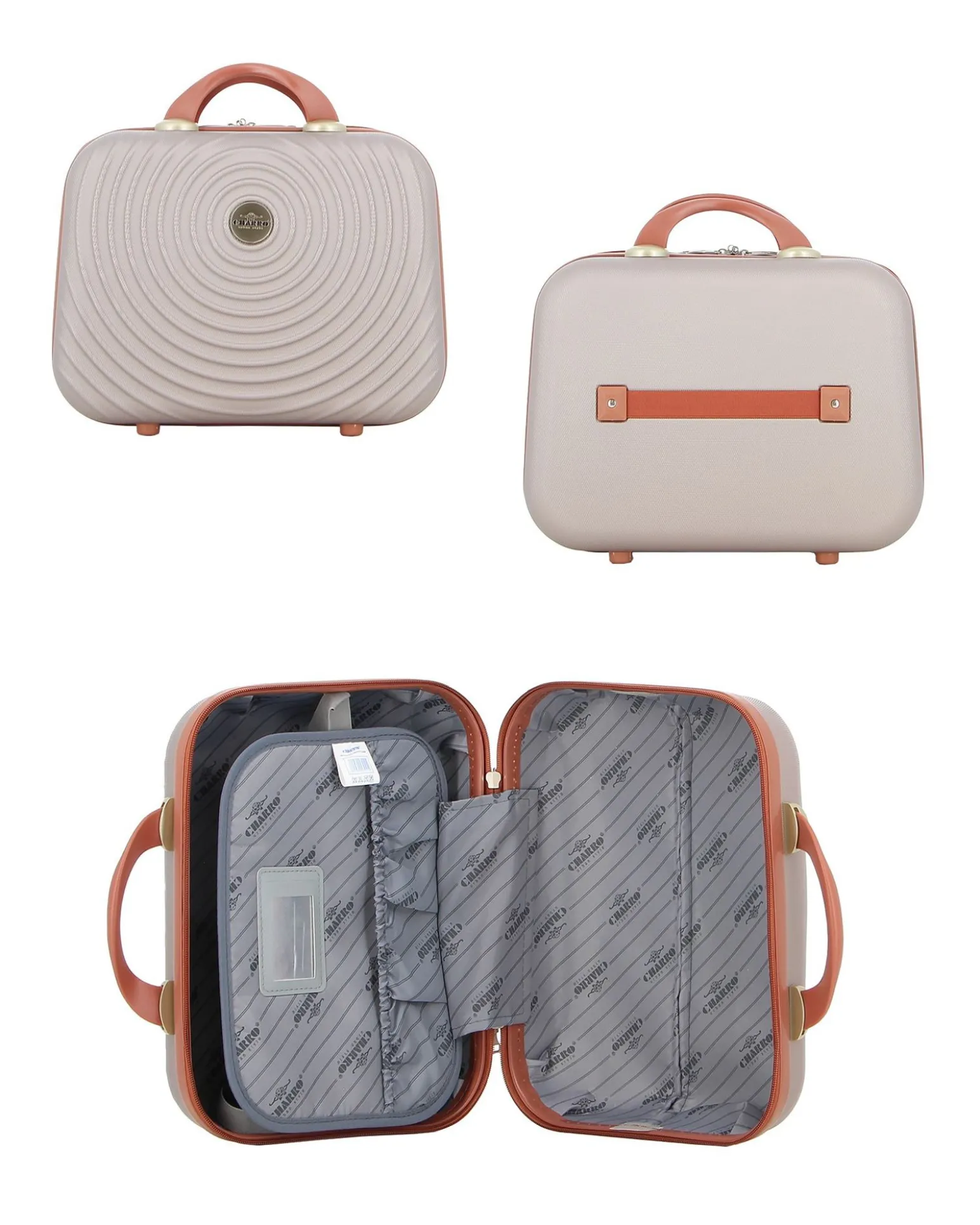 CHARRO - TROLLEY GRIGIO CHIARO IN ABS E 4 RUOTE DOPPIE