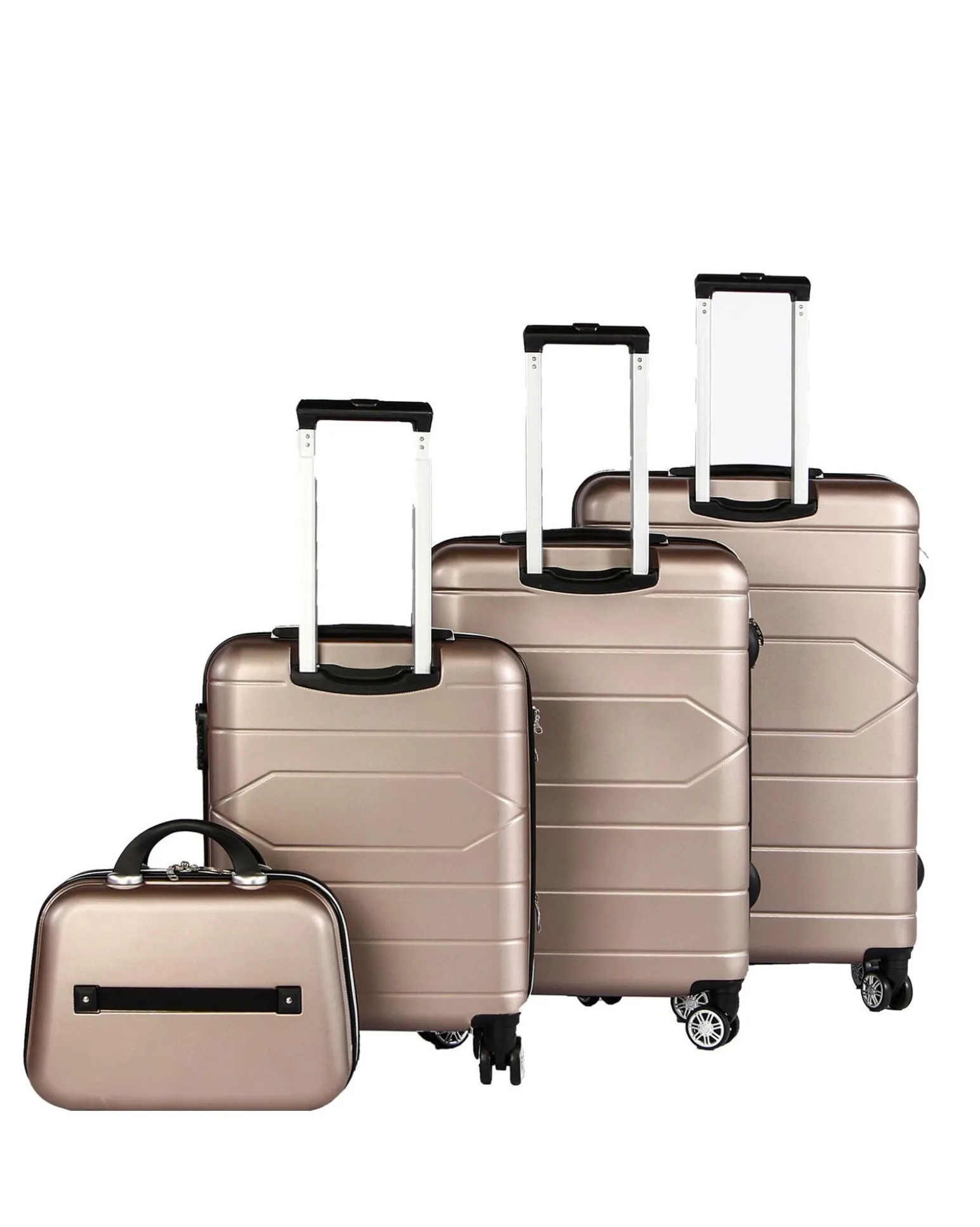 CHARRO- Trolley in ABS a righe orizzontali con 4 ruote doppie