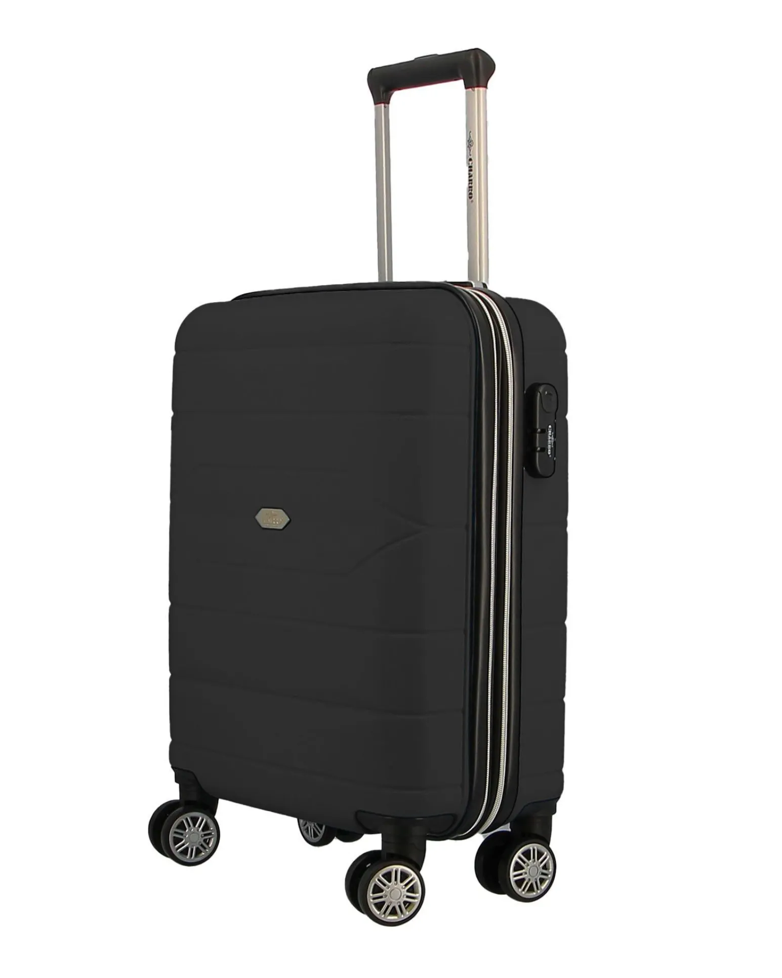 CHARRO - TROLLEY IN ABS A RIGHE ORIZZONTALI CON 4 RUOTE DOPPIE