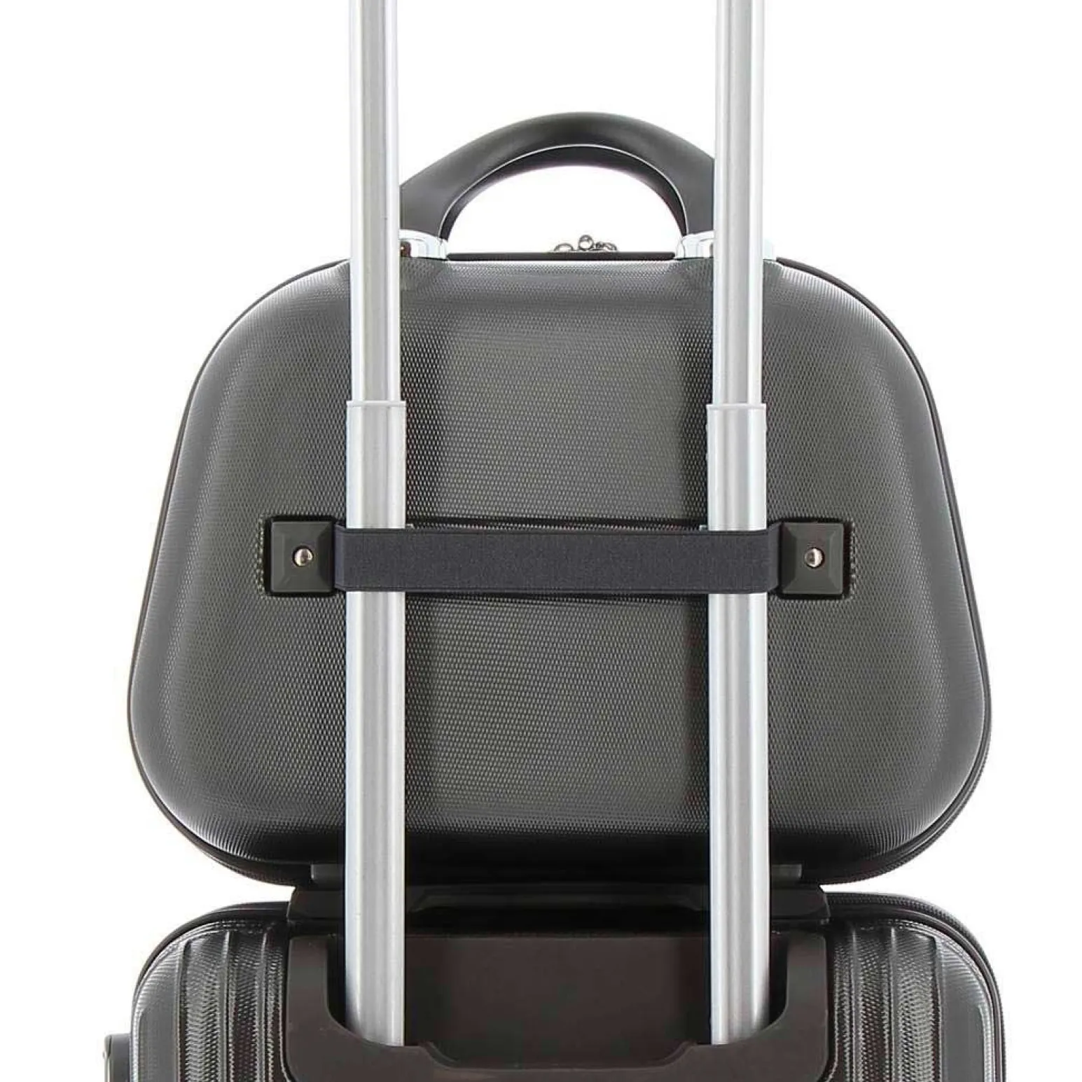 CHARRO- Trolley in ABS a righe verticali con 4 ruote doppie e angoli effetto lucido