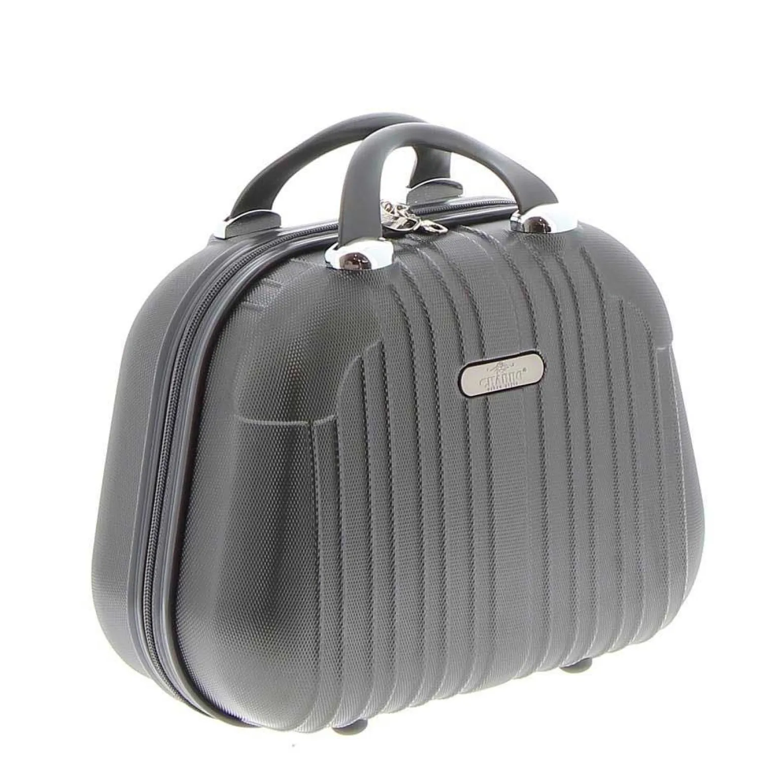 CHARRO- Trolley in ABS a righe verticali con 4 ruote doppie e angoli effetto lucido