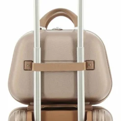 CHARRO- Trolley in ABS a righe verticali con 4 ruote doppie e angoli effetto lucido