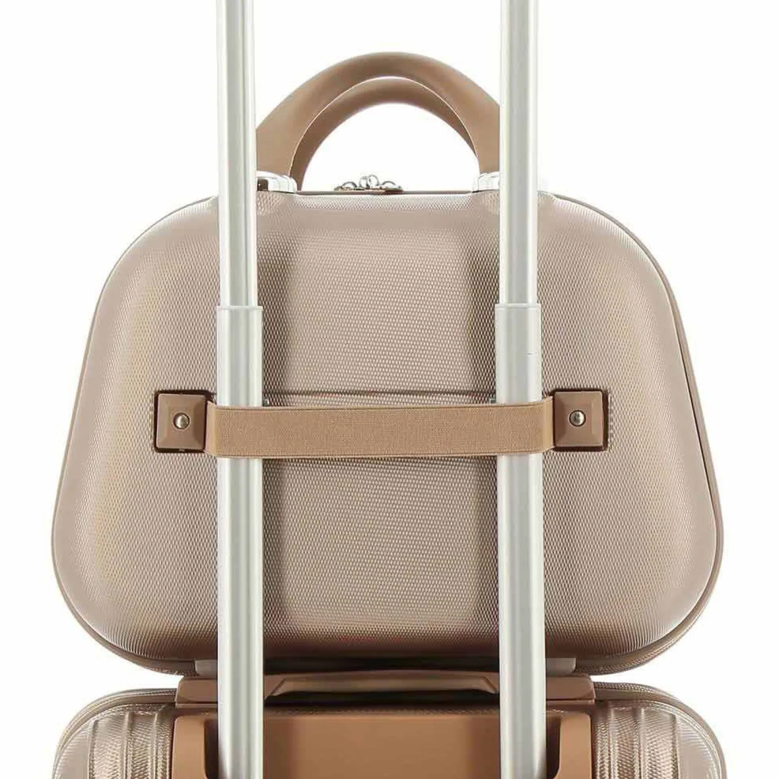 CHARRO- Trolley in ABS a righe verticali con 4 ruote doppie e angoli effetto lucido