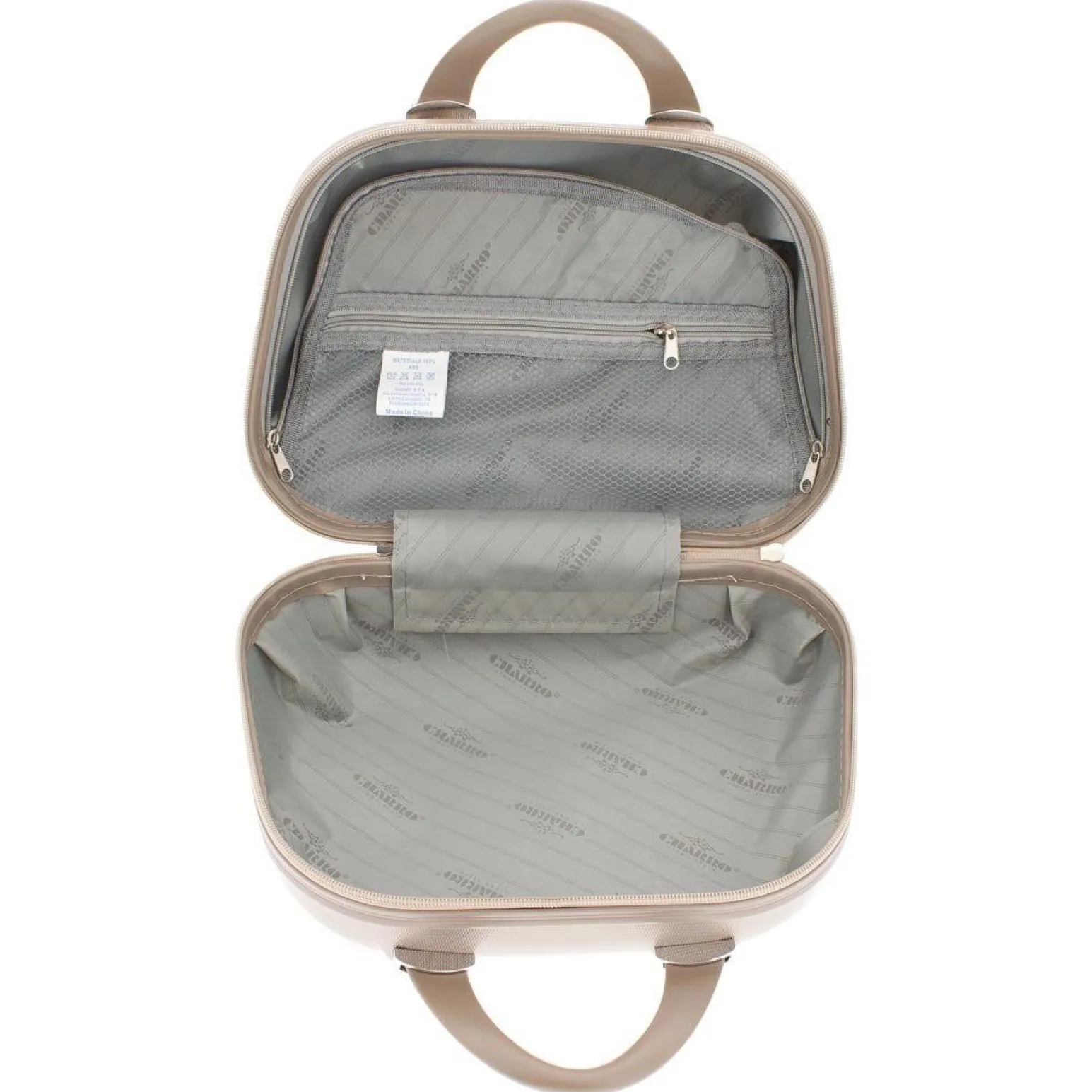 CHARRO- Trolley in ABS a righe verticali con 4 ruote doppie e angoli effetto lucido