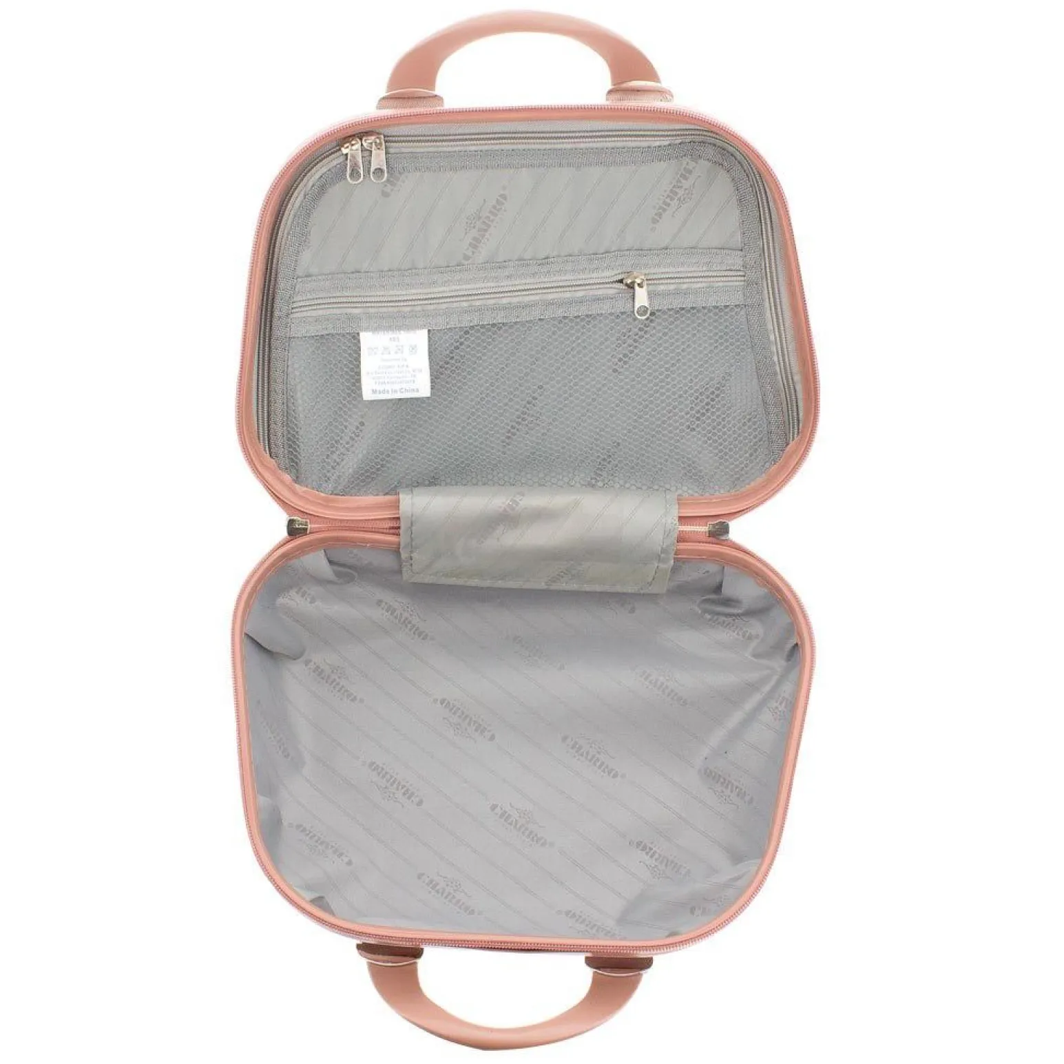 CHARRO- Trolley in ABS a righe verticali con 4 ruote doppie e angoli effetto lucido