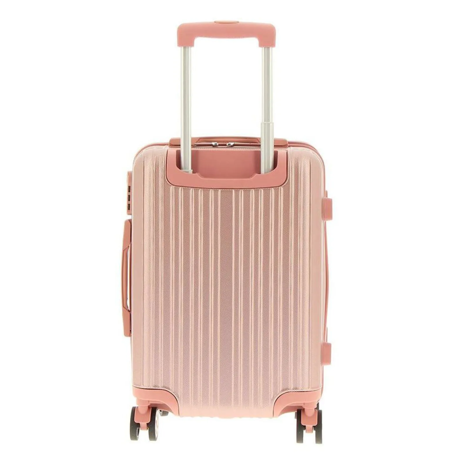 CHARRO- Trolley in ABS a righe verticali con 4 ruote doppie e angoli effetto lucido