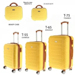 CHARRO- Trolley in ABS con 4 ruote doppie ed espansione