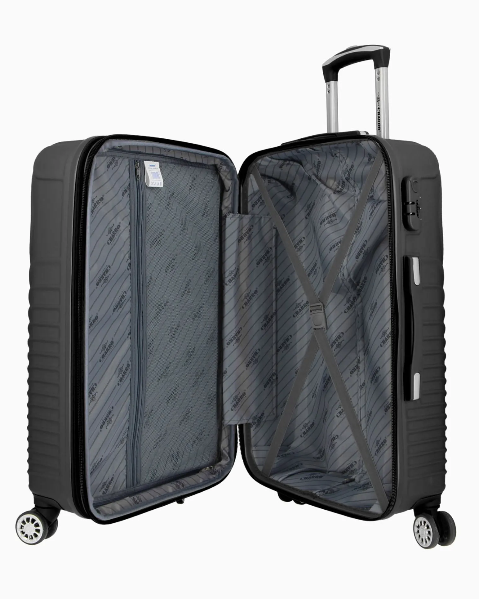 CHARRO - TROLLEY NERO 4 RUOTE IN ABS