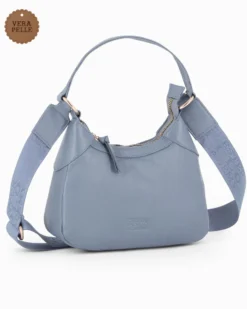 CHESTER POLO ACADEMY - Minibag nera in VERA PELLE con tracolla nastro loggata