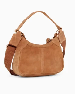 CHESTER POLO ACADEMY - Minibag cuoio scamosciata in VERA PELLE con tracolla nastro loggata
