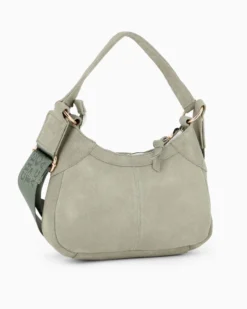 CHESTER POLO ACADEMY - Minibag cielo scamosciata in VERA PELLE con tracolla nastro loggata