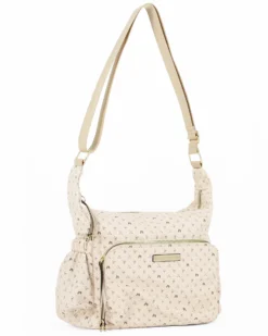 CORTINA POLO STYLE - Borsa beige con tracolla regolabile e tasca frontale