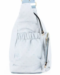 CORTINA POLO STYLE - Borsa celeste con tracolla regolabile e tasca frontale