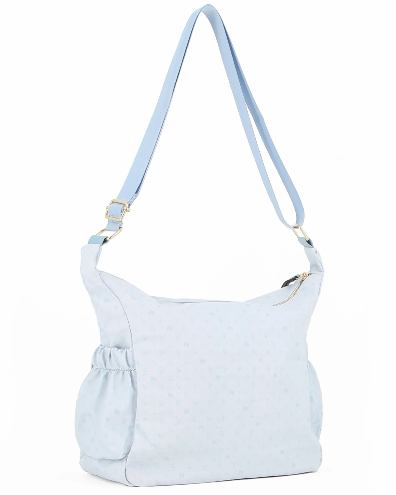 CORTINA POLO STYLE - Borsa celeste con tracolla regolabile e tasca frontale