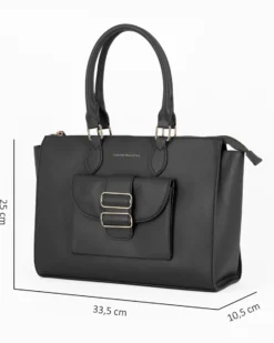 CORTINA POLO STYLE - Borsa due manici avio con tasca frontale con doppia fibbia sulla patta, tracolla removibile