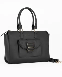 CORTINA POLO STYLE - Borsa due manici avio con tasca frontale con doppia fibbia sulla patta, tracolla removibile