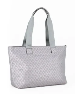 CORTINA POLO STYLE - Borsa shopping piombo loggata con tasca frontale