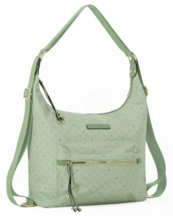 CORTINA POLO STYLE - Borsa verde con tracolla e manico regolabili e tasca frontale