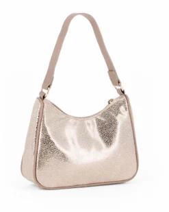 CORTINA POLO STYLE - Minibag oro con tracolla removibile