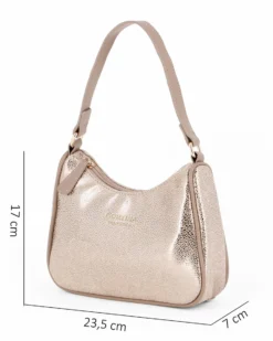 CORTINA POLO STYLE - Minibag oro con tracolla removibile