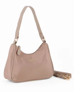 CORTINA POLO STYLE - Minibag taupe con tracolla removibile