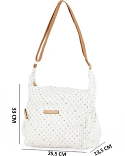 CORTINA POLO STYLE - Tracolla beige loggata con tasca frontale e taschini laterali elasticizzati