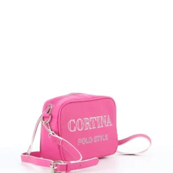 CORTINA POLO STYLE - Tracolla fuxia con scritta frontale