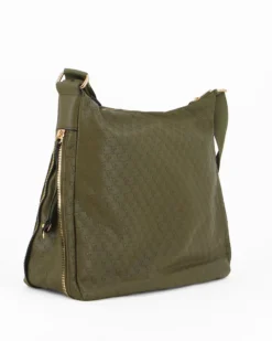 CORTINA POLO STYLE - Tracolla verde loggata con tasca frontale e cerniera esterna per espansione
