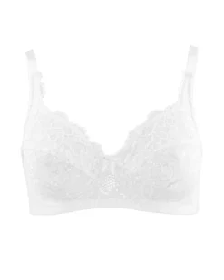 COTONELLA - REGGISENO SENZA FERRETTO IN PIZZO BIANCO- CD038