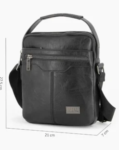 COVERI COLLECTION - Borsello nero con doppia tasca frontale