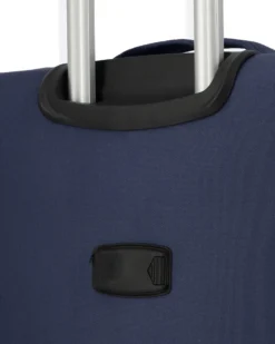 COVERI COLLECTION - TROLLEY BLU SCURO IN TESSUTO ESPANDIBILE CON DOPPIA TASCA FRONTALE