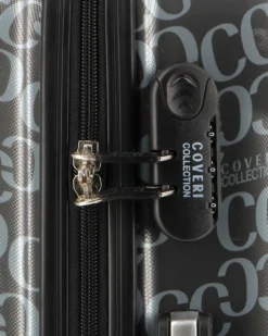 COVERI COLLECTION - TROLLEY IN ABS STAMPA LOGO CON 4 RUOTE DOPPIE