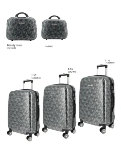 COVERI COLLECTION - TROLLEY IN ABS STAMPA LOGO CON 4 RUOTE DOPPIE