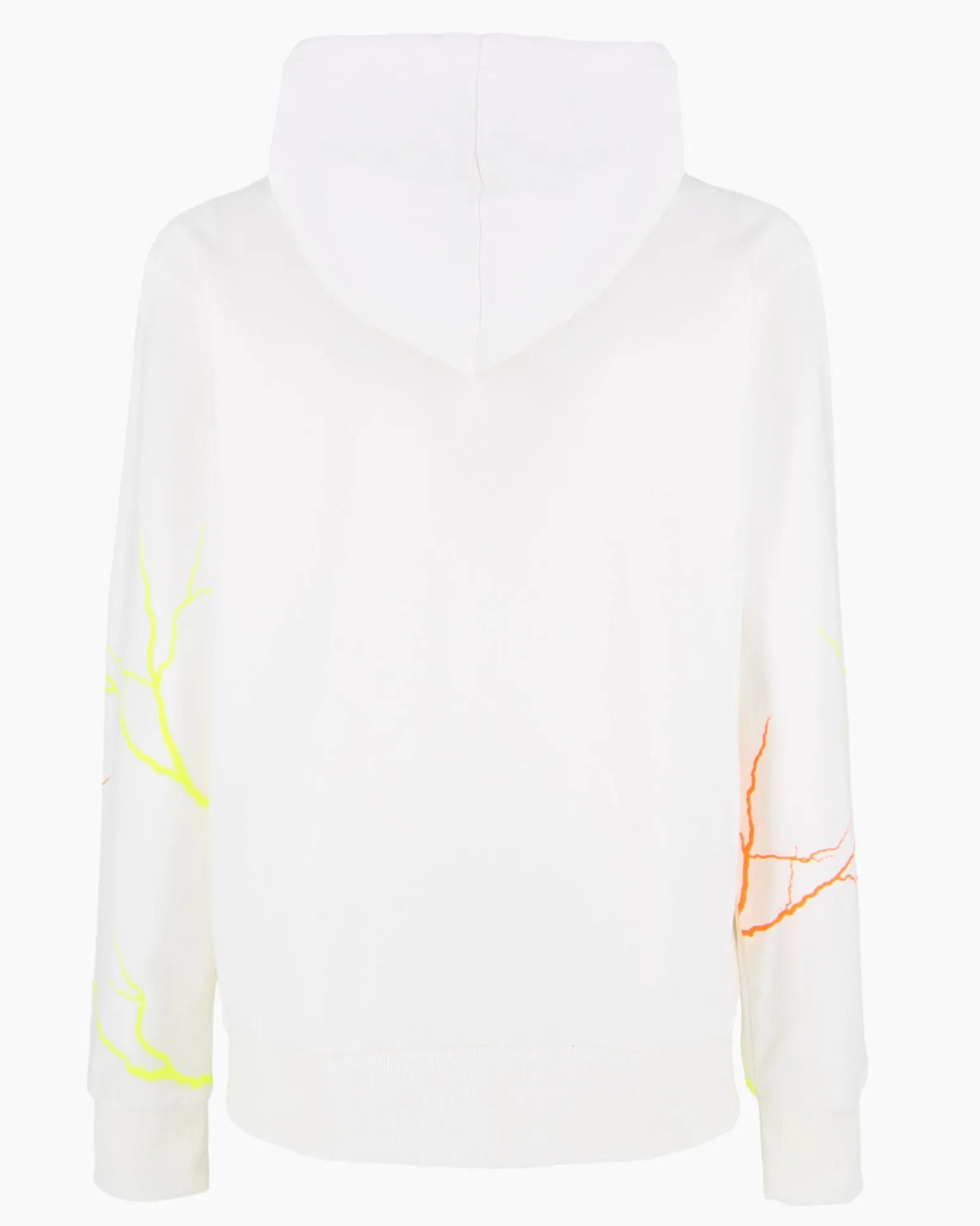 CUBA 10 - Felpa bianca con cappuccio e zip in cotone da donna