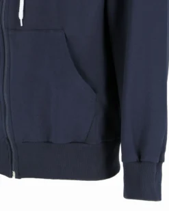CUBA 10 - Felpa blu con cappuccio e zip in cotone