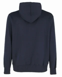 CUBA 10 - Felpa blu con cappuccio e zip in cotone