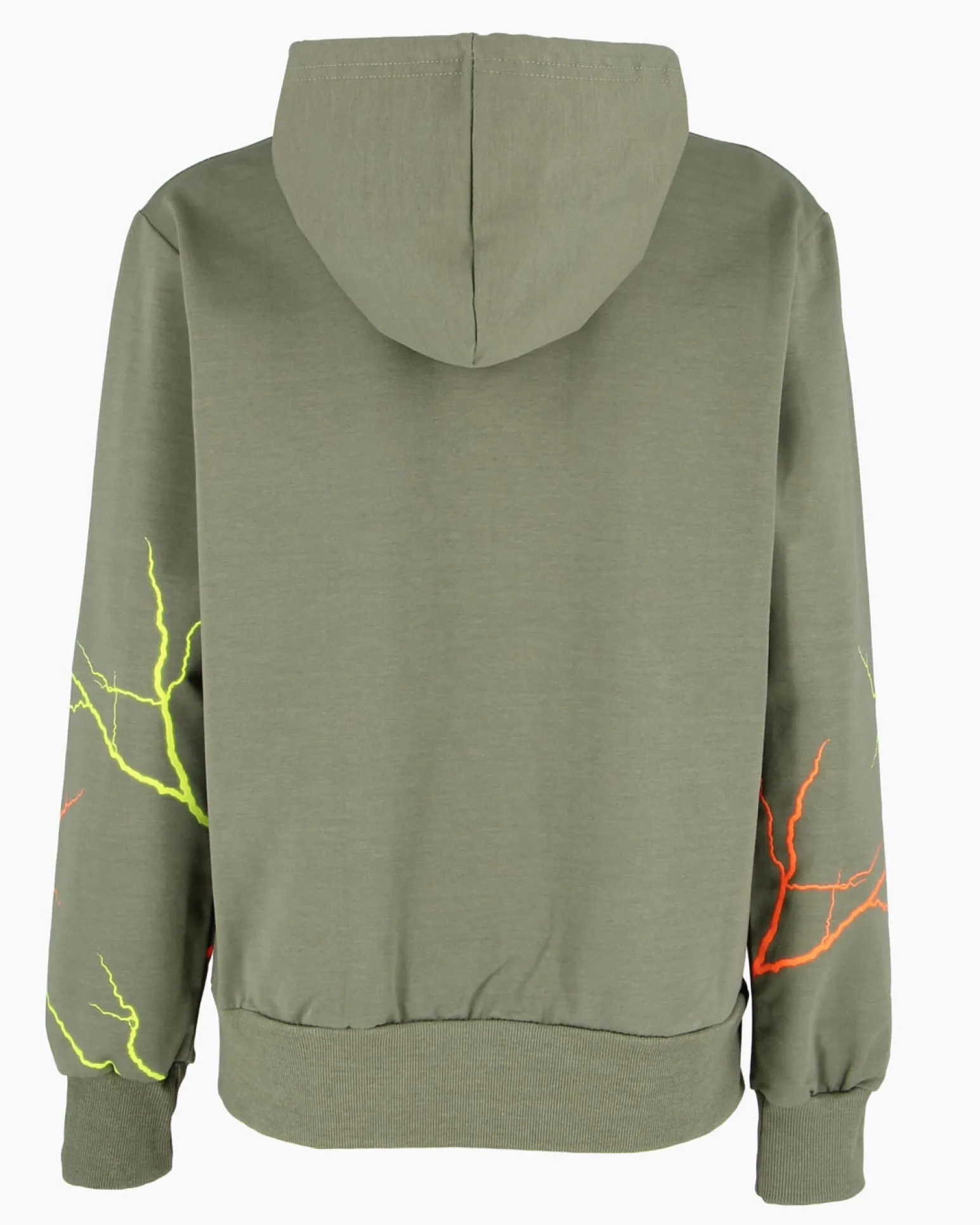 CUBA 10 - Felpa verde salvia con cappuccio e zip in cotone da donna