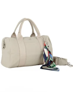 DAVID JONES - BORSA BOWLING BEIGE CON FOULARD