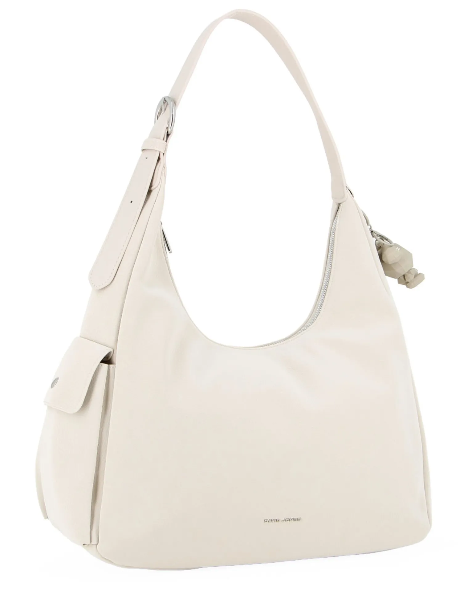 DAVID JONES - Borsa hobo a spalla nera con tasca laterale