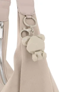 DAVID JONES - Borsa hobo a spalla marrone chiaro con tasca laterale