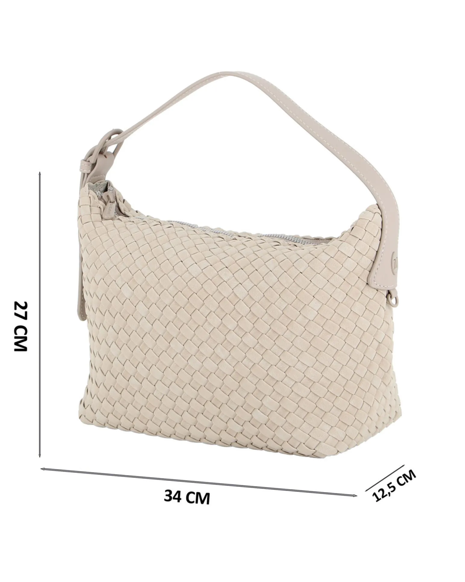 DAVID JONES - Borsa marrone chiaro intrecciata con manico regolabile