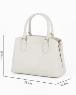 DAVID JONES - BORSA SMALL BIANCA A MANO DUE MANICI TRE SCOMPARTI