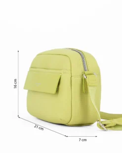 DAVID JONES - Tracolla verde con due tasche frontali