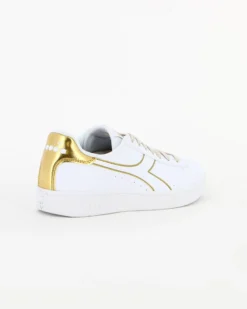 DIADORA TORNEO WN - Sneakers bianca e oro con lacci
