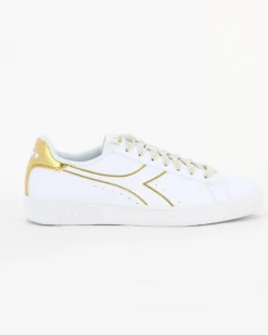 DIADORA TORNEO WN - Sneakers bianca e oro con lacci