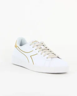 DIADORA TORNEO WN - Sneakers bianca e oro con lacci